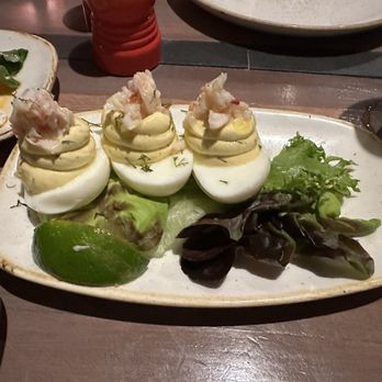 Monkeypod Kitchen - Lobster deviled eggs on Pupu menu - Tacos Near Me - Honolulu, Hawaii Monkeypod Kitchen - Lobster deviled eggs on Pupu menu - Tacos Near Me - Honolulu, Hawaii
