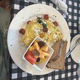 Spinach, Tomato and Feta Omelet. Spinach, Tomato and Feta Omelet.