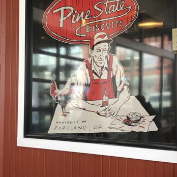 Pine State Biscuits - Pine state Sign from outdoor seating - Breakfast & Brunch Near Me - Portland, Oregon