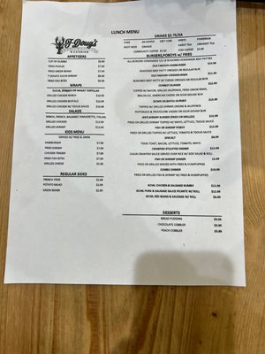 Menu photo 4 T Doug's Cajun Cuisine Ragley, LA
