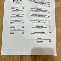 T Doug's Cajun Cuisine - Menu as of 10-1-2022