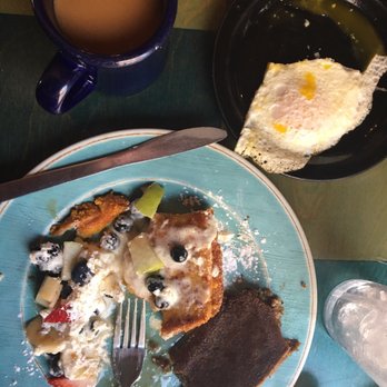 Blue Moon Cafe - Fresh fruit with my buttery capn crunch french toast, that makes it healthy right? - Breakfast & Brunch Near Me - Baltimore, Maryland