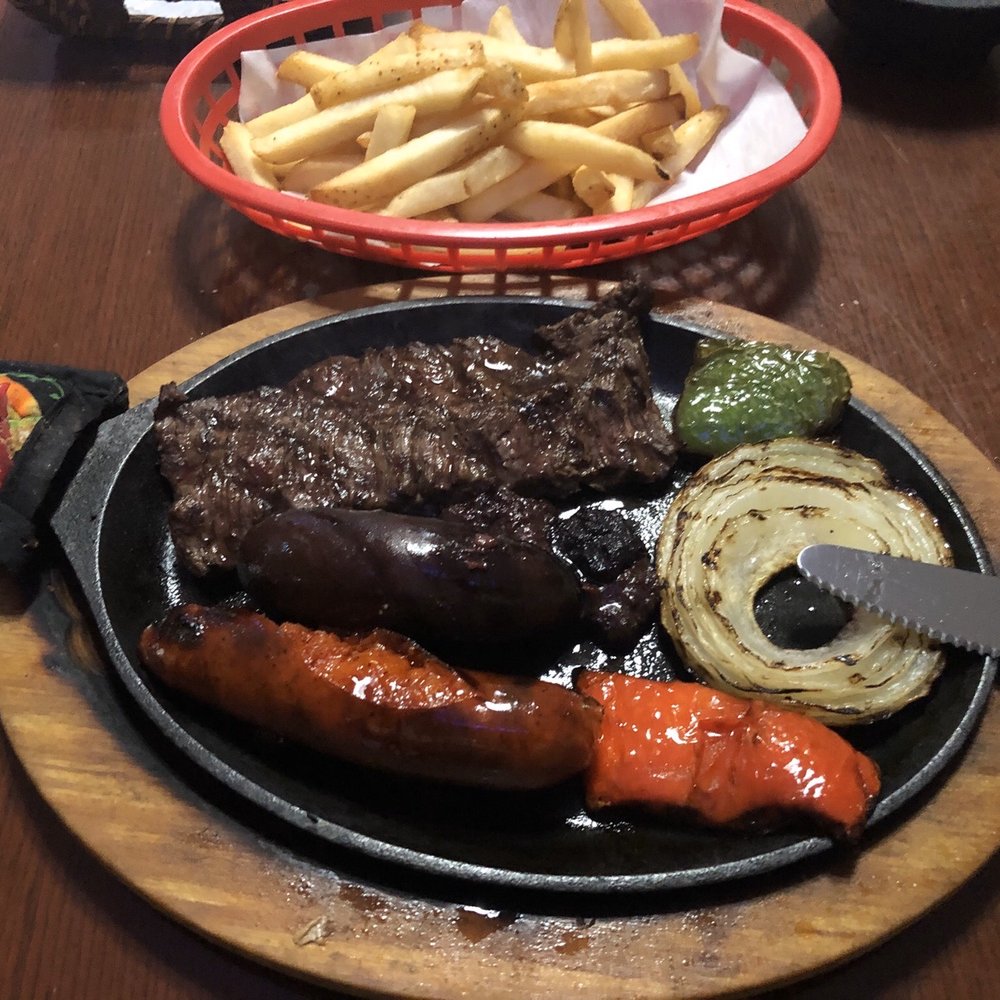 Viva Chile Lindo - One of the specials for today, I chose churrasco, morcilla, chorizo and fries as a side. - Latin American Near Me - Hollywood, Florida Viva Chile Lindo - One of the specials for today, I chose churrasco, morcilla, chorizo and fries as a side. - Latin American Near Me - Hollywood, Florida