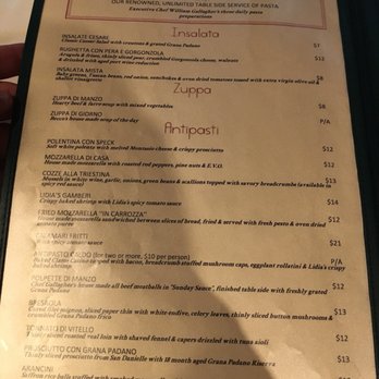 Becco - Menu - Italian Near Me - New York, New York