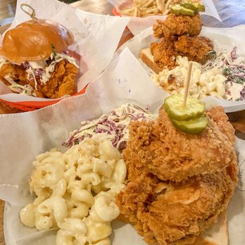 Tumble 22 Chicken Joint - O.G. Sandwich, 1/4 White 1 Breast & 1 Wing, 1/4 Dark - Chicken Wings Near Me - Austin, Texas Tumble 22 Chicken Joint - O.G. Sandwich, 1/4 White 1 Breast & 1 Wing, 1/4 Dark - Chicken Wings Near Me - Austin, Texas