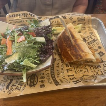 Bier Garden - Salad with Cardiff back sandwich. - New American Near Me - Oceanside, California