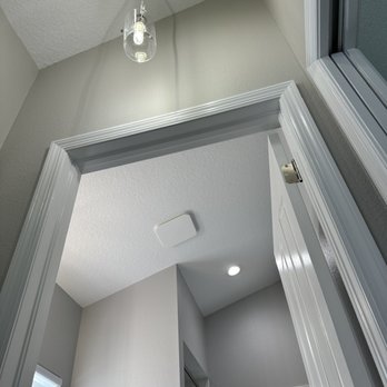 Volts Electric - Red pendant light, can light, and bath exhaust fan - Electricians Near Me Volts Electric - Red pendant light, can light, and bath exhaust fan - Electricians Near Me