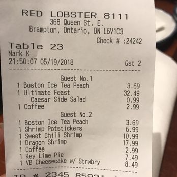 Red Lobster - Seafood Near Me - Brampton, Ontario