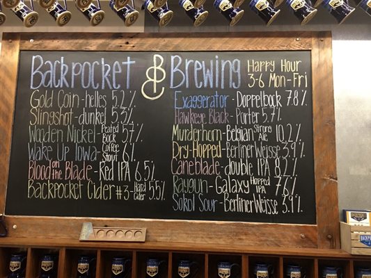 Menu photo 3 Backpocket Brewing Coralville, IA