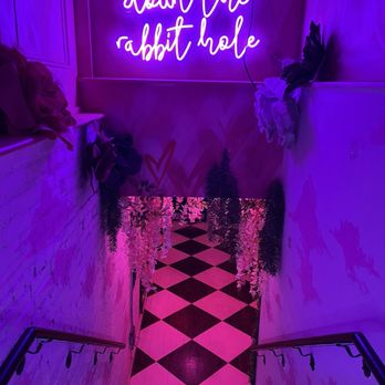Spicy Moon at Bowery - stairs leading to the bathroom - Szechuan Near Me - New York, New York