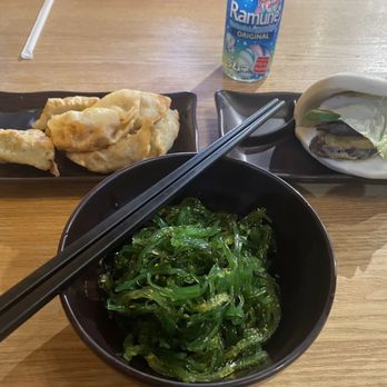 Wei Ramen - Seaweed salad, gyoza and eggplant bao. - Ramen Near Me - Indianapolis, Indiana Wei Ramen - Seaweed salad, gyoza and eggplant bao. - Ramen Near Me - Indianapolis, Indiana