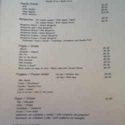 Restaurante Waterfront Cantina - Drink menu