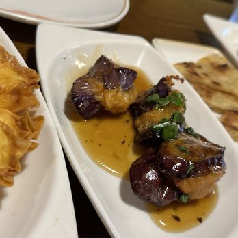 East Garden - DIM SUM | Crispy Shrimp Wonton(8), Shrimp Stuffed Eggplant (3) & Green Onion Pancake - Dim Sum Near Me - Orlando, Florida East Garden - DIM SUM | Crispy Shrimp Wonton(8), Shrimp Stuffed Eggplant (3) & Green Onion Pancake - Dim Sum Near Me - Orlando, Florida
