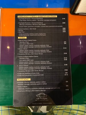 Menu photo 6 Los Molcajetes Puerto Vallarta, JAL