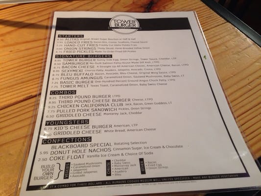 Menu photo 5 Tower Burger Co Alamo, TX