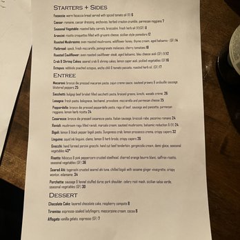 Larch - Menu - Pasta Shops Near Me - Leavenworth, Washington