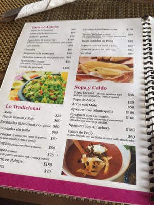Menu photo 4 La Tarasca Morelia, MIC