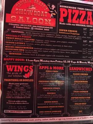 Menu photo 8 Showboat Saloon Wisconsin Dells, WI Menu photo 8 Showboat Saloon Wisconsin Dells, WI
