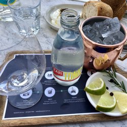 Tipsy Bull - This is how they bring your gin. You make the drink yourself.