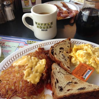Waffle House - Cheese N Eggs with hashbrowns and raisin toast - Diners Near Me - Savannah, Georgia Waffle House - Cheese N Eggs with hashbrowns and raisin toast - Diners Near Me - Savannah, Georgia