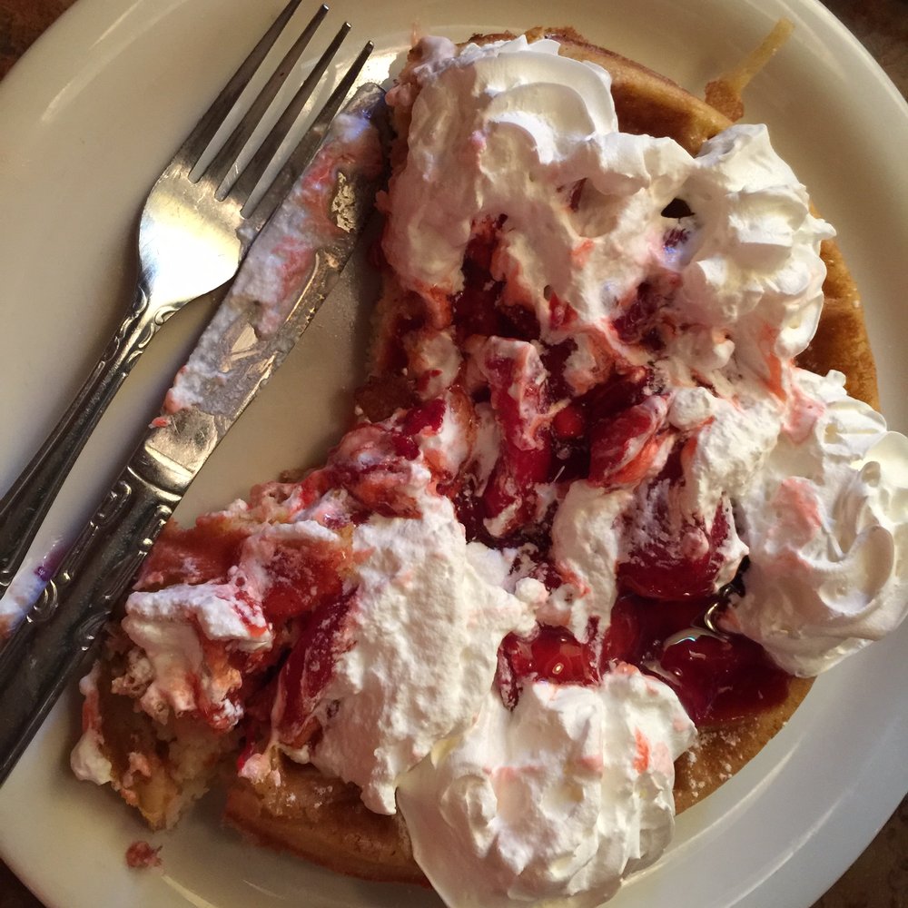 Huckleberry's - Strawberry waffle with whipped cream - Breakfast & Brunch Near Me - Fairfield, California Huckleberry's - Strawberry waffle with whipped cream - Breakfast & Brunch Near Me - Fairfield, California