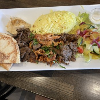 Greens N Grills - Combo 3 meat plate - Mediterranean Near Me - Union City, California Greens N Grills - Combo 3 meat plate - Mediterranean Near Me - Union City, California