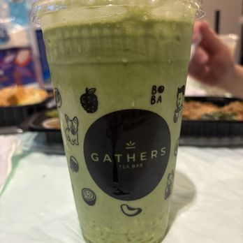 Gathers Tea Bar - Mango Matcha Latte - Bubble Tea Near Me - Chicago, Illinois Gathers Tea Bar - Mango Matcha Latte - Bubble Tea Near Me - Chicago, Illinois