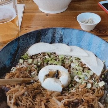 Baka Umai - This is the Midori Mazeman after my husband broke the poached egg. So good! - Noodles Near Me - Portland, Oregon Baka Umai - This is the Midori Mazeman after my husband broke the poached egg. So good! - Noodles Near Me - Portland, Oregon