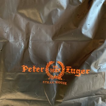 Peter Luger - Huge bag for 2 slices of bacon - Steakhouses Near Me - Brooklyn, New York Peter Luger - Huge bag for 2 slices of bacon - Steakhouses Near Me - Brooklyn, New York