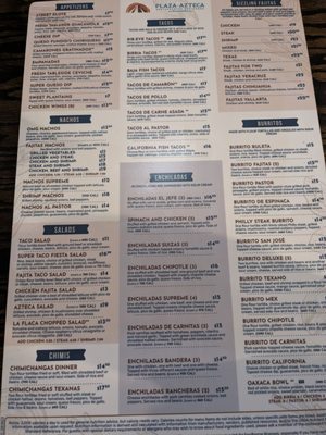 Menu photo 1 Plaza Azteca Hampton Hampton, VA