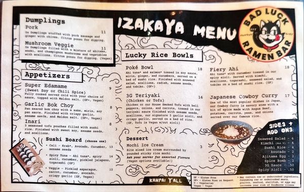Menu photo 6 Bad Luck Ramen Bar Charlottesville, VA