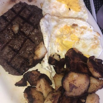 Village Cafe - Char-broiled steak and eggs breakfast special - Breakfast & Brunch Near Me - Newton, Massachusetts