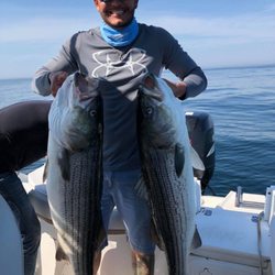 Reely Hooked Fishing Charters - 46" and 47" Striped bass