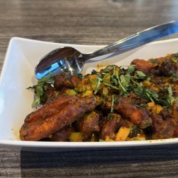 Spicy chicken bites in a sauce Spicy chicken bites in a sauce
