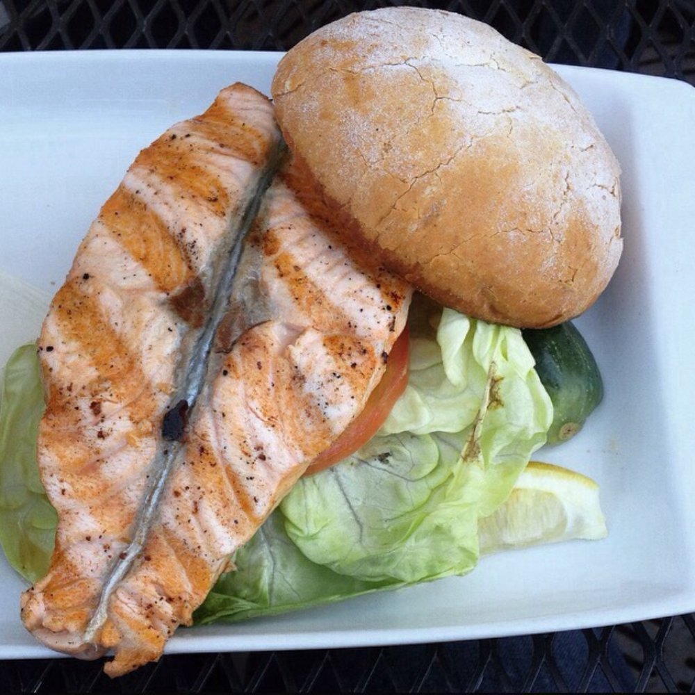 Lady Gregory's - Salmon Burger - New American Near Me - Chicago, Illinois Lady Gregory's - Salmon Burger - New American Near Me - Chicago, Illinois
