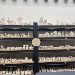 Franny's Farmhouse DIY Craft Parties - Display of some of the things you can paint