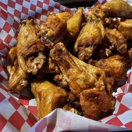 Wings naked with sauce on the side Wings naked with sauce on the side