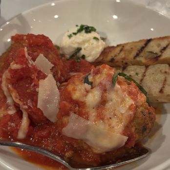Tresca - Stuffed meatballs  Anna Maria's Famous Stuffed Meatballs - Italian Near Me - Boston, Massachusetts