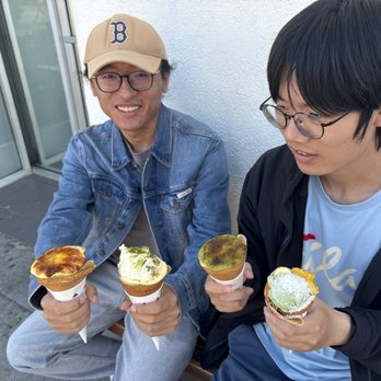 Millet Crepe - these guys were visiting from Japan said it was totally delicious and had two each - Creperies Near Me - Los Angeles, California Millet Crepe - these guys were visiting from Japan said it was totally delicious and had two each - Creperies Near Me - Los Angeles, California
