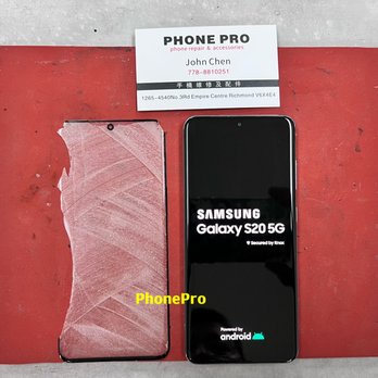 Phone Pro - S20 outside glass replacement - Mobile Phone Repair Near Me - Richmond, British Columbia Phone Pro - S20 outside glass replacement - Mobile Phone Repair Near Me - Richmond, British Columbia