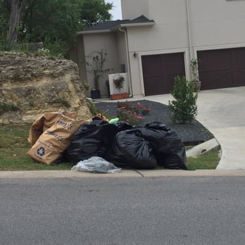 Texas Disposal Systems Bee Cave - Pile of trash sitting because Texas disposal systems didn't want to take all of it. - Dumpster Rental Near Me - Bee Cave, Texas
