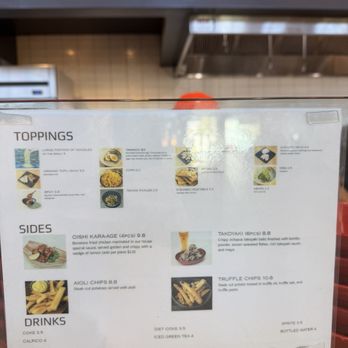 Kuro-Obi - 10/2026 menu posted next to register. - Ramen Near Me - San Mateo, California Kuro-Obi - 10/2026 menu posted next to register. - Ramen Near Me - San Mateo, California