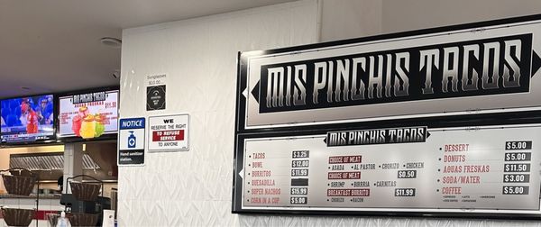 Menu photo 2 Mis Pinchis Tacos Yermo, CA