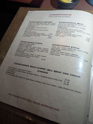 Menu photo 4 Mi Casa Restaurant Benson, AZ