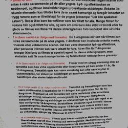SF Kino Moss - Her er aldersgrensene og reglene på dem... Kanskje følge dem også dere ansatte?