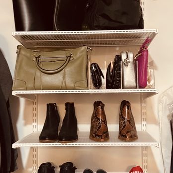 Organize Piece By Peace - All of my shoes and hand bags are easily accessible and color coordinated. - Home Organization Near Me