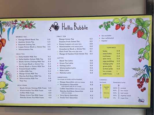 Menu photo 7 Hella Bubble Houston, TX
