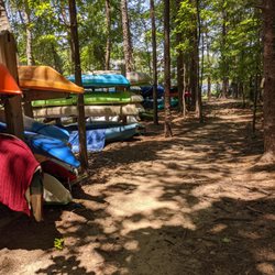 Lake Davidson Nature Preserve - Colorful kayaks at Lake Davidson Nature Preserve