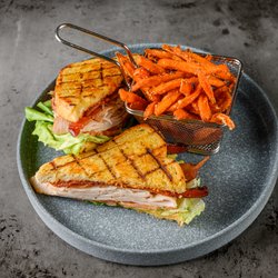 Slate Lounge - Roasted Turkey BLT with Sweet Potato Fries