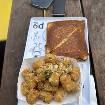 Optimist Hall - Grilled cheese and garlic tater tots - Food Court Near Me - Charlotte, North Carolina